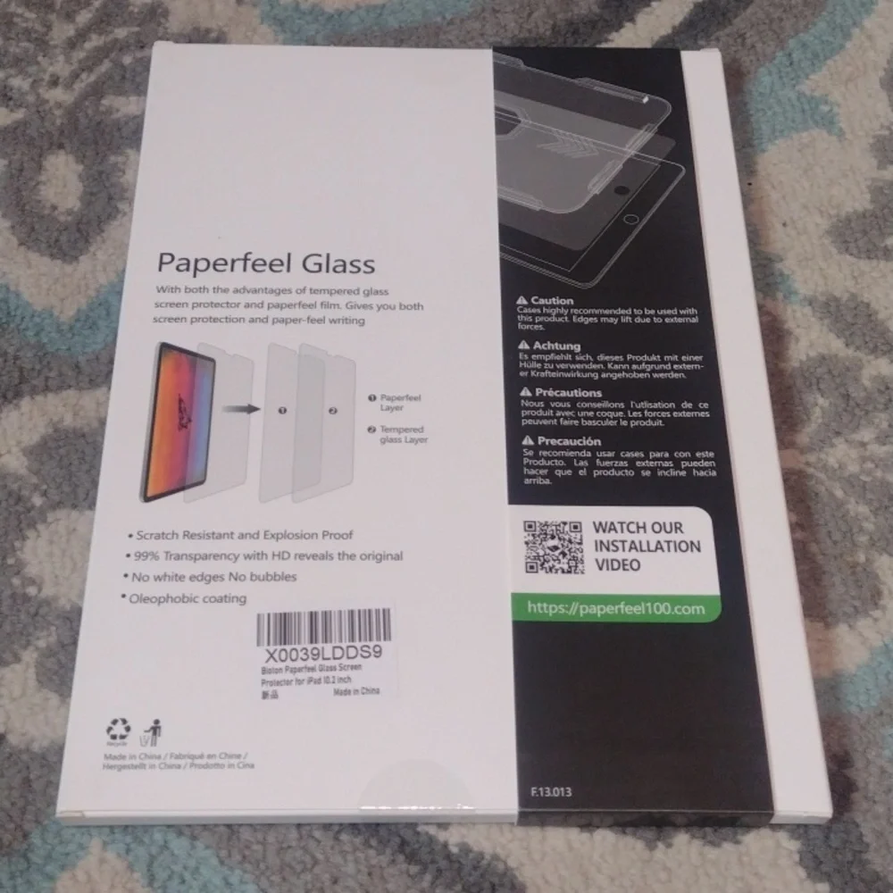 iPad 10.2 paper feel glass screen protector